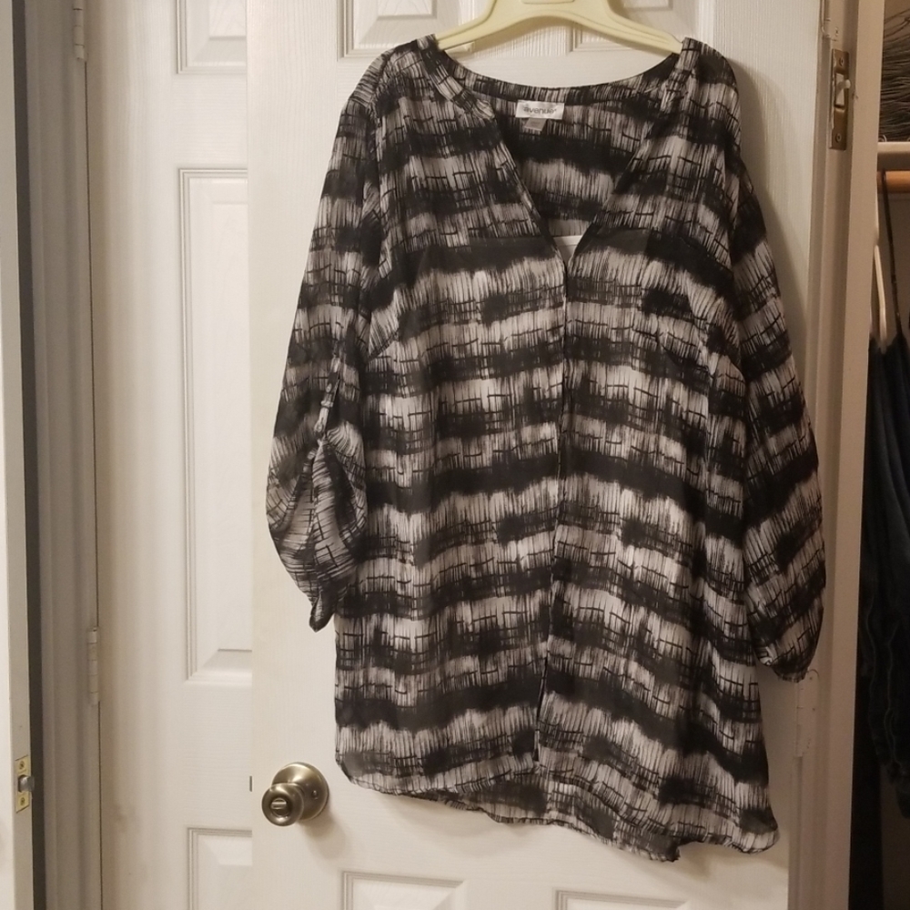 Striped blouse and camisole set